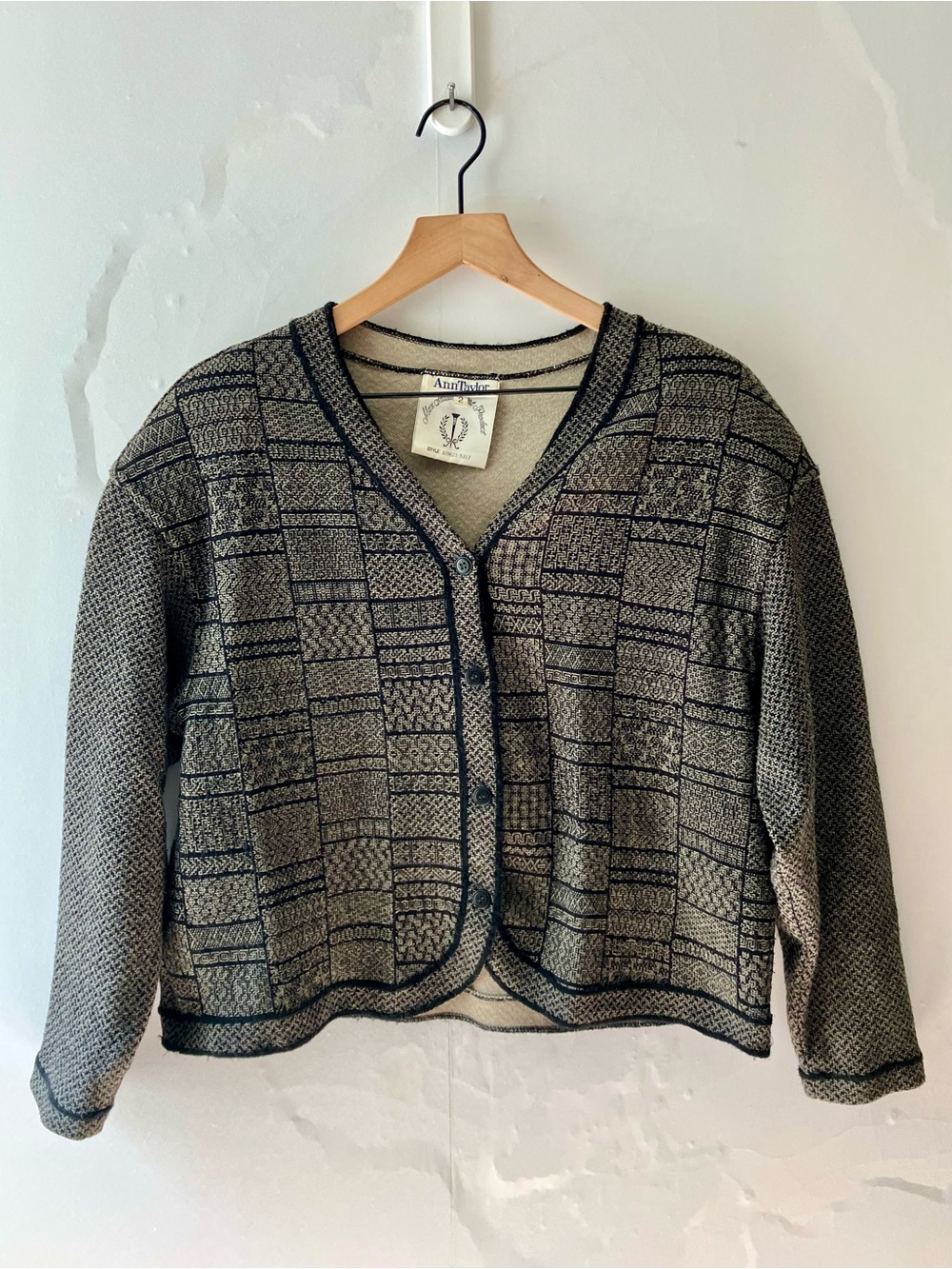 ANN TAYLOR Max Studio Sport Vintage Multi-Patterned Cardigan